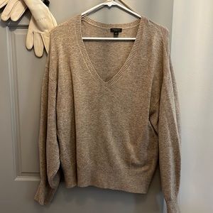 Medium soft v neck puffed neck sweater from Ann Taylor Factory